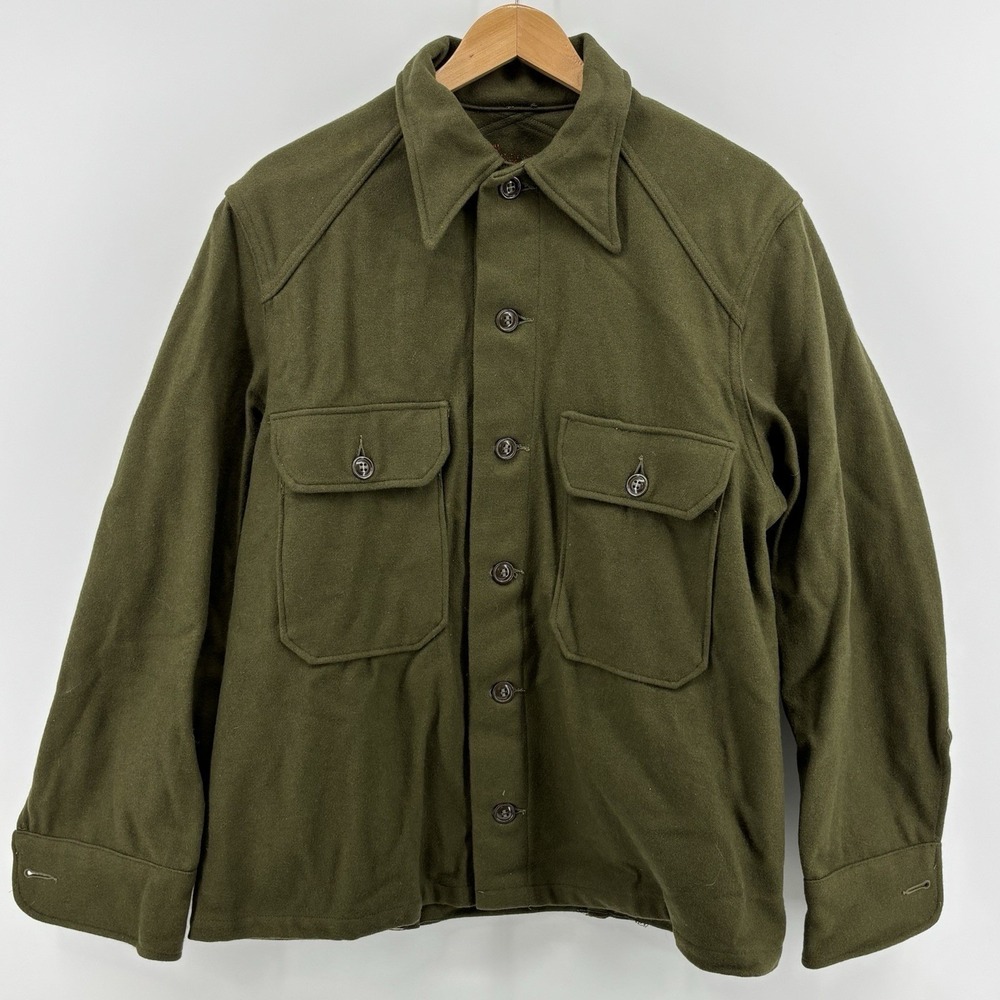 US Military OG 108 Wool Field Shirt Olive Green Cold Weather Medium Vintage NEW